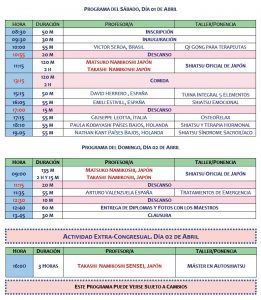 Congreso Internacional Shiatsu Programa